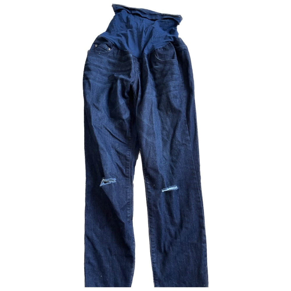 Jessica Simpson Women’s Dark Wash Full Panel Maternity Jeans Size S